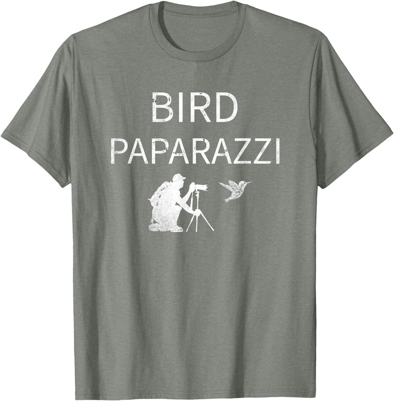 Birdwatching | Bird Photographer Gifts Unisex-Adults Black Short Sleeve T-Shirt Small Bird Photography T-Shirt - Olive Heather