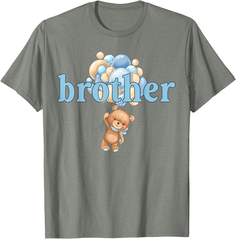 Beary 1st Birthday Boy Teddy Bear Matching Apparel Brother Teddy Bear 1st Birthday Boy Family Matching T-Shirt - Olive Heather