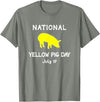 Porker Apparel Co National Yellow Pig Day T-Shirt - Olive Heather
