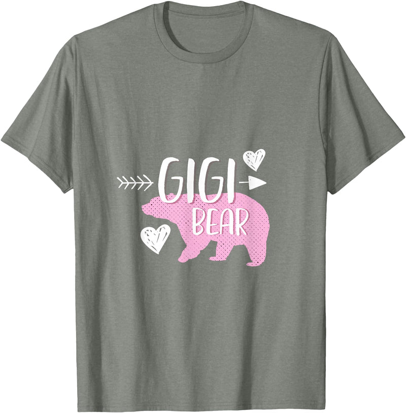 Grandma-Bear Tees Mother's Day Gigi Bear For Your Mom and Grandma Christmas T-Shirt - Olive Heather