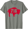 EmmaLoo Tees Buffalo New York BFLO B-Lo WNY Shirts 716 Area Code Buffalo New York BFLO WNY T-Shirt T-Shirt - Olive Heather