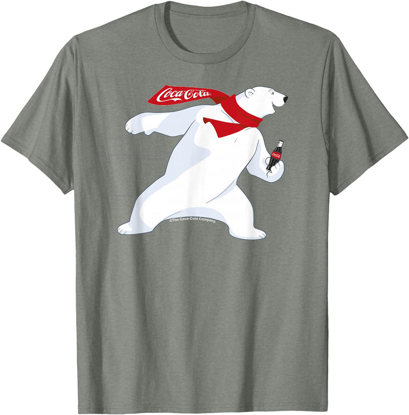 Coca-Cola Christmas Polar Bear T-Shirt - Olive Heather