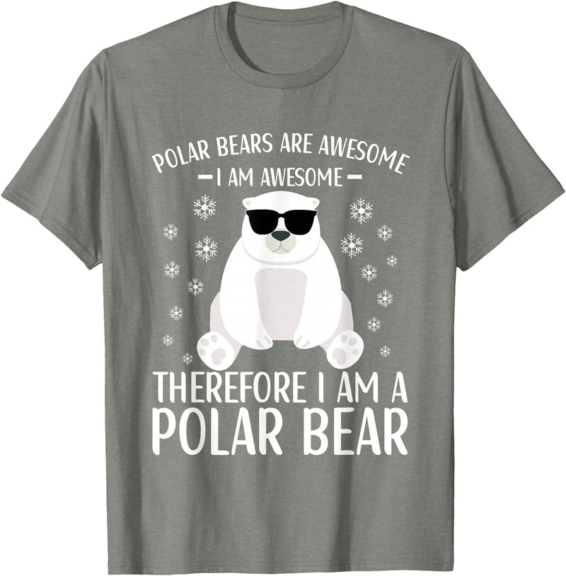 Polar Bears Accessories for Men Women & Kids Polar Bear Quote Cool Polar Bears Apparel for Kids T-Shirt - Olive Heather