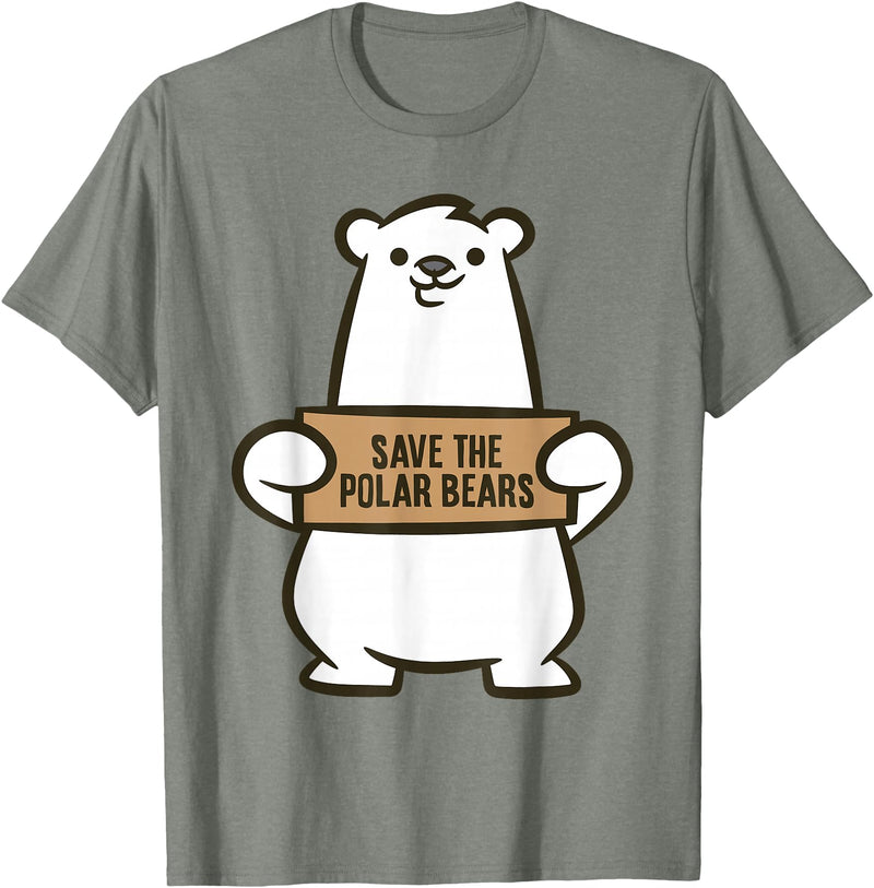 Cute Polar Bear Gifts And Tees Animal Welfare Save The Polar Bears T-Shirt - Olive Heather