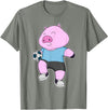 Snabdesign84 Pig Soccer player Soccer Sports T-Shirt - Olive Heather