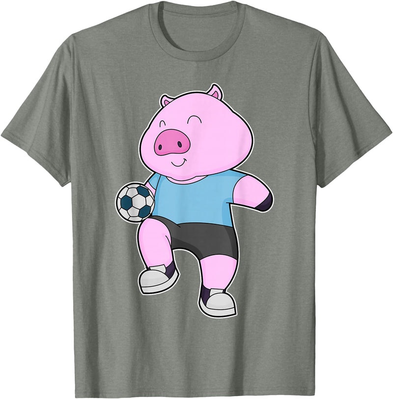 Snabdesign84 Pig Soccer player Soccer Sports T-Shirt - Olive Heather