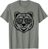 Funny Mothers Mama Bear Face Mama Bear Face Sunglasses Mother Mom Mommy T-Shirt - Olive Heather