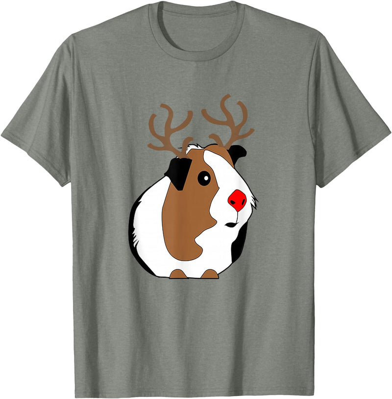 Guinea Pig Accessories and Shirts Funny Guinea Pig Xmas Tshirt | Guinea Pig Christmas Gift T-Shirt - Olive Heather