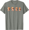 Hamsters Playing The Violin Girl Women Hamster Lover T-Shirt - Olive Heather