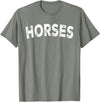 Horses - Style Horses T-Shirt - Straight - Olive Heather
