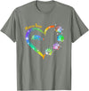 Love Heart Pride Mama Bear T-Shirt - Olive Heather