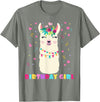 Llamazing Birthday Party Outfit Llama Lovers Birthday Girl Cute Llama Alpaca Kids Llamazing T-Shirt - Olive Heather