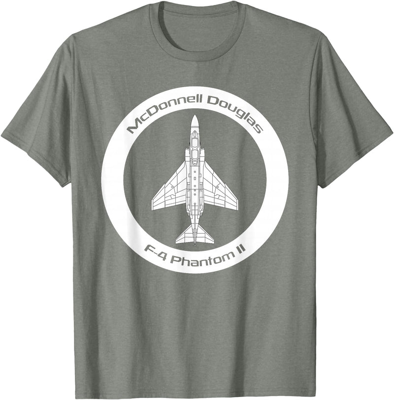 Bear Cave Designs - USA McDonnell Douglas F-4 Phantom II T-Shirt - Olive Heather