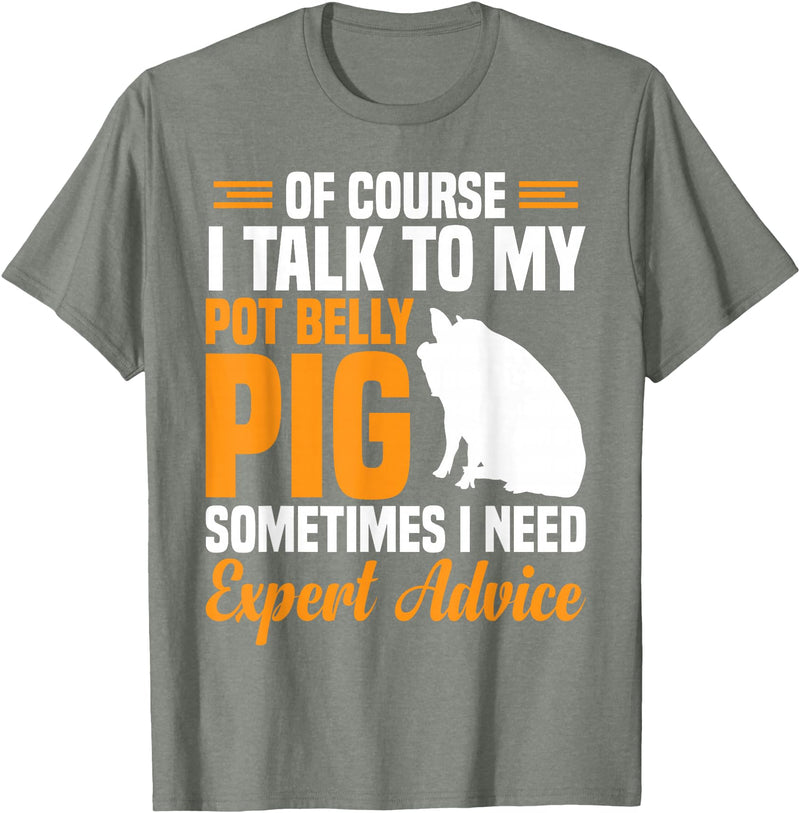 Pot Belly Pig Clothing & Pig Stuffed Animal Pig Feed Toy Pot Belly Pig Lover T-Shirt - Olive Heather