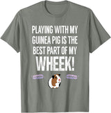 Guinea Pig Accessories and Shirts WHEEK! Funny Guinea Pig Tshirt | Guinea Pig Owner Gift T-Shirt - Olive Heather