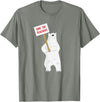 Math & Mirth Designs Save the Teachers Cute Polar Bear T-Shirt T-Shirt - Olive Heather