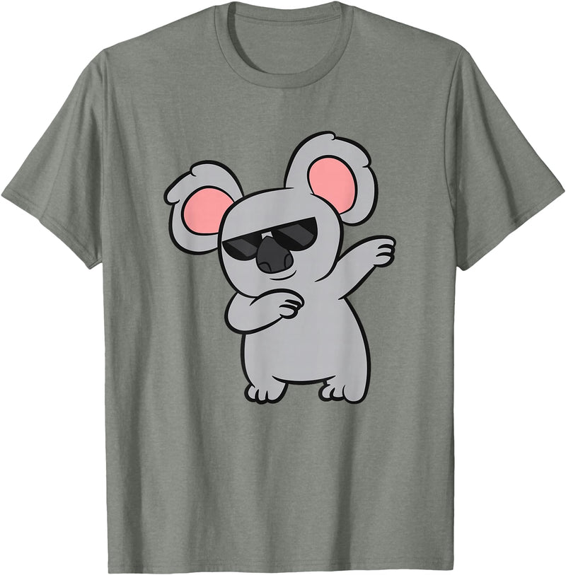 Funny Koala Lover Gifts Koala Bear Lover Cute Dabbing Koala T-Shirt - Olive Heather