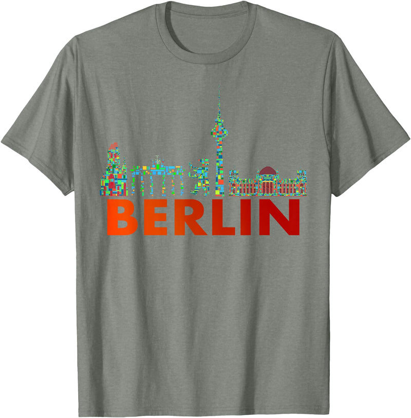 Berliner Bär Designs - Berlin Shop - Berlin Berlin Design - Berlin Bear - I Love Berlin T-Shirt - Olive Heather