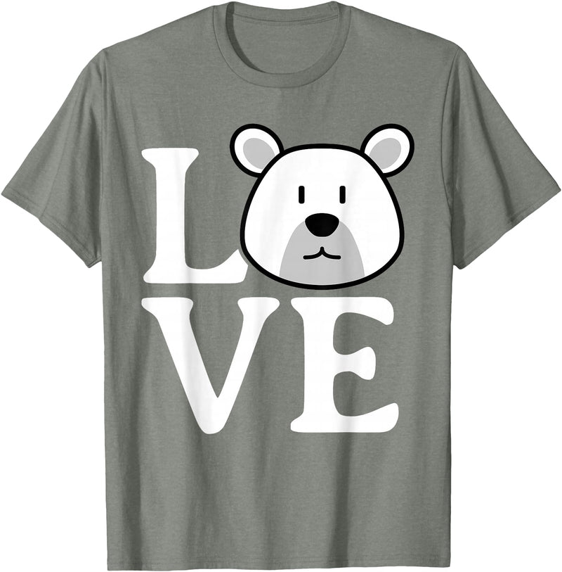 Polar Bear Design for Polar Bear Lovers LOVE Polar Bear Stuff Polar Bear Lover Stuff | Polar Bear T-Shirt - Olive Heather