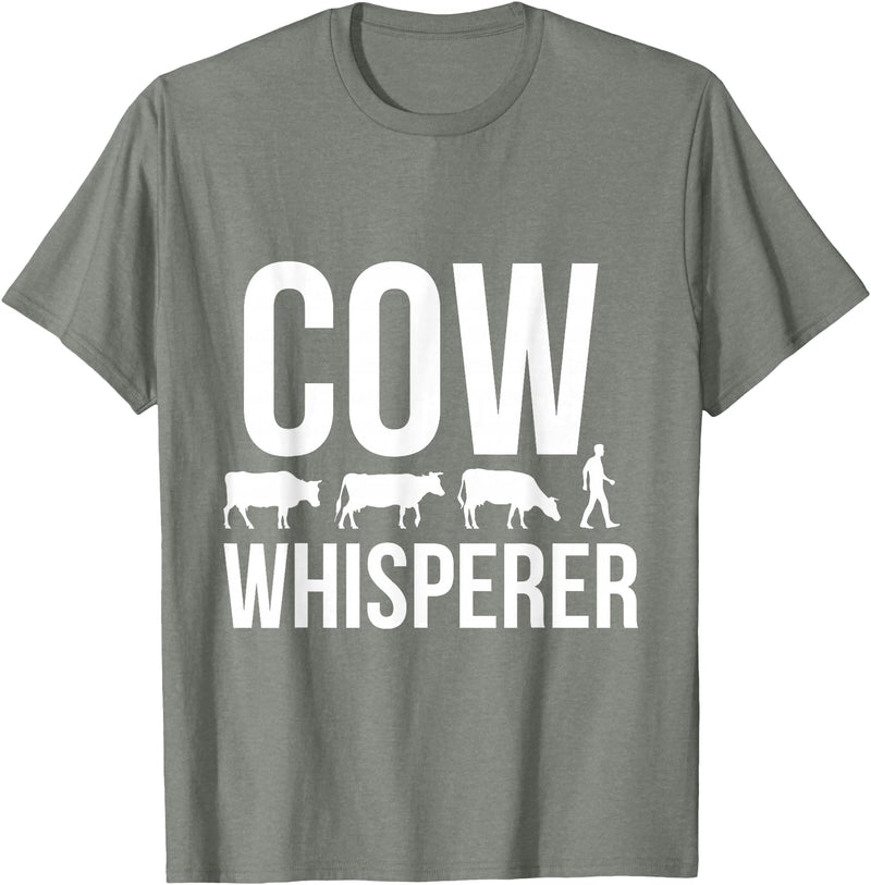 Cow whisperer shirt T-Shirt - Olive Heather