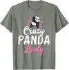 Panda Gifts and Acessories Crazy Panda Lady Panda Bear Lover T-Shirt - Olive Heather