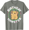 Unisex-Kids Hamster Birthday Party Birthday Hamster T-Shirt - Olive Heather