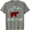 Zum2 Mama Bear Gifts Mama Bear Gift - Buffalo Plaid Brother Bear T-Shirt - Olive Heather