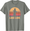 Lake Lure North Carolina Vintage NC Retro 80s Co. Lake Lure North Carolina Vintage Bear NC Distressed 80s T-Shirt - Olive Heather