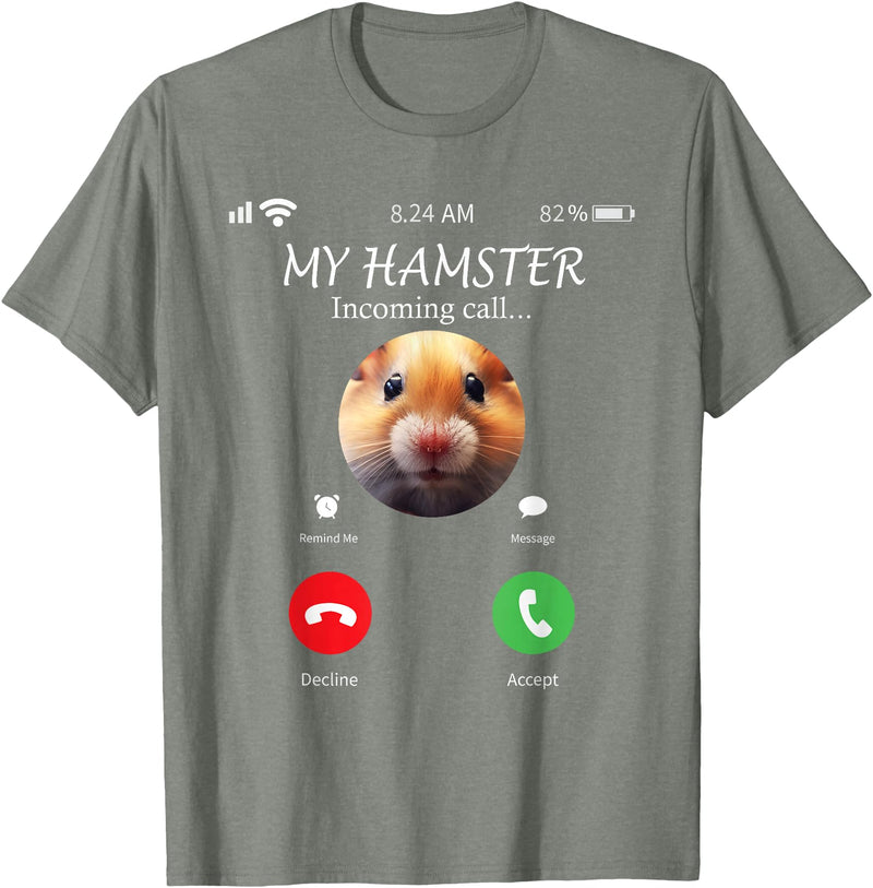 Funny Hamster Meme T-Shirt - Olive Heather