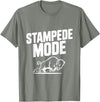 Fraxoweb Stampede Mode Buffalo for Animal Lovers T-Shirt - Olive Heather