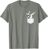 Easter Day Bunny in Pocket Cool Rabbit Men Women Kids T-Shirt in Olive Heather
