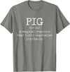 We Love Bacon - Chef Apparel & Gifts We Love Bacon Bacon Pig Definition Chef Funny Gift T-Shirt - Olive Heather