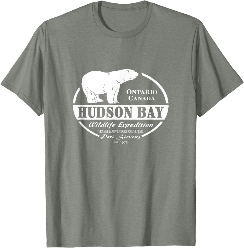 Port Stevens P.S.75 Design Hudson Bay Polar Bear Ontario Canada T-Shirt - Olive Heather