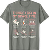 Things I Do in My Spare Time Bunny Rabbit T-Shirt in Olive Heather