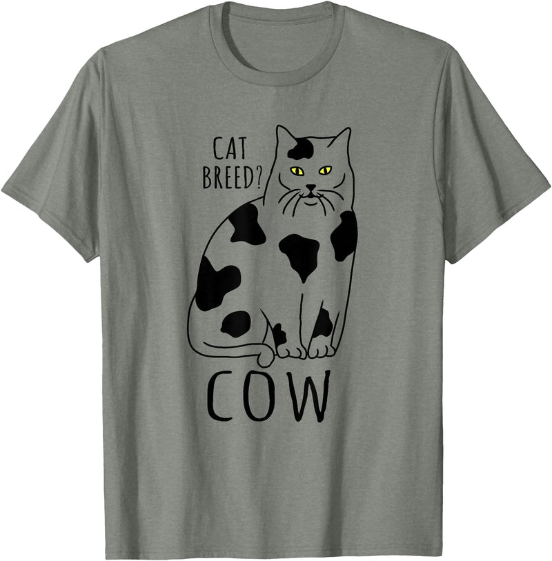 FandomizedRose My cat is a cow Cat memes Funny Feline breed T-Shirt - Olive Heather