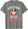 Sweet Guinea Pig I Women Guinea Pig Just A Girl Who Loves Guinea Pigs I Girl Guinea Pig T-Shirt - Olive Heather