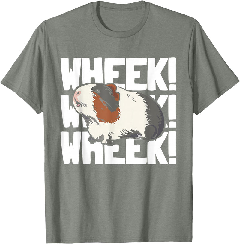 Guinea Pig Gifts & Merchandise Guinea Pig Girl Wheek! Wheek! Guinea Pigs T-Shirt - Olive Heather