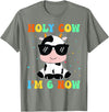 Holy Cow I'm Two 6 6th Birthday Boy Girl Kids Holy Cow I'm Two 6 Years Old 6th Birthday Boy Girl T-Shirt - Olive Heather