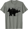 Black Bear Wildlife Animal Wilderness Graphic T-Shirt - Olive Heather