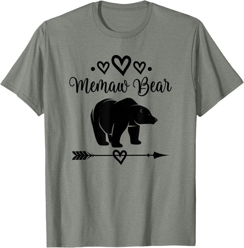 Homewise Shopper Memaw Memaw Bear Grandmother T-Shirt - Olive Heather