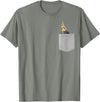 Animal in Your Pocket Cockatiel Bird T-Shirt - Olive Heather