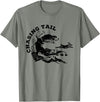 Rabbit Hunter - Beagles - Chasing Tail - Hunting Cottontail T-Shirt in Olive Heather