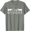 Farmers Farmer Cow Whisperer Vintage T-Shirt - Olive Heather