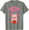 CC Piggy Stuff Pig Birthday Girl Piggy Party Gift Women T-Shirt - Olive Heather