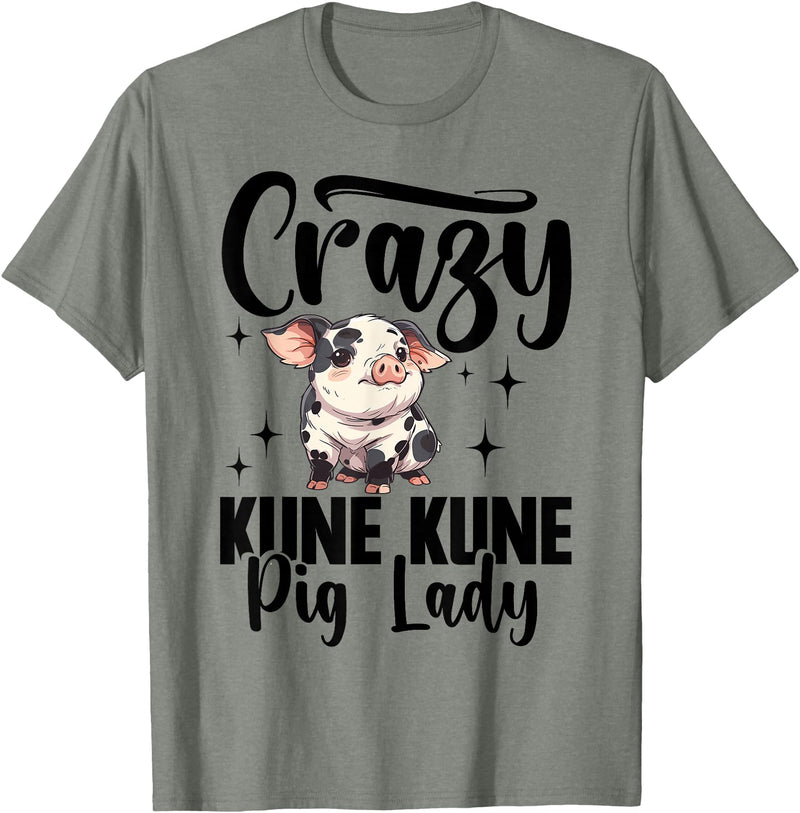 Kune Kune Pig Accessories & KuneKune Clothes Kune Kune Pig Girl Accessories for Women Kunekune Pig T-Shirt - Olive Heather