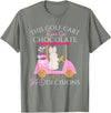 Golf Golfer Easter Eggs Bunny Rabbit Golf Cart Matching T-Shirt in Olive Heather