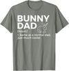 Bunny Dad Definition Rabbit Lover T-Shirt in Olive Heather