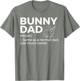 Bunny Dad Definition Rabbit Lover T-Shirt in Olive Heather