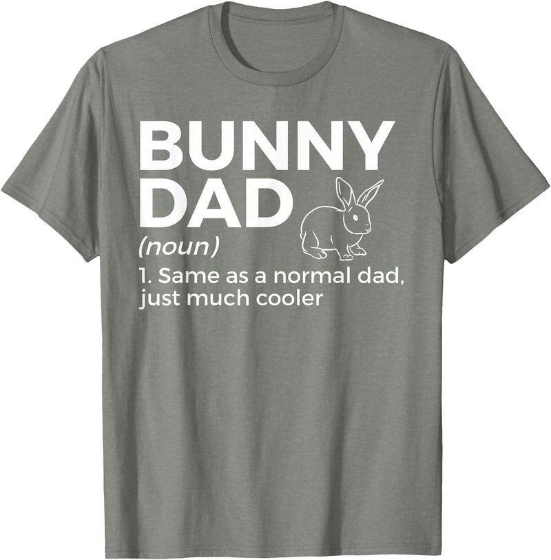 Bunny Dad Definition Rabbit Lover T-Shirt in Olive Heather