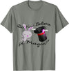 Top Hat and Rabbit T-Shirt in Olive Heather